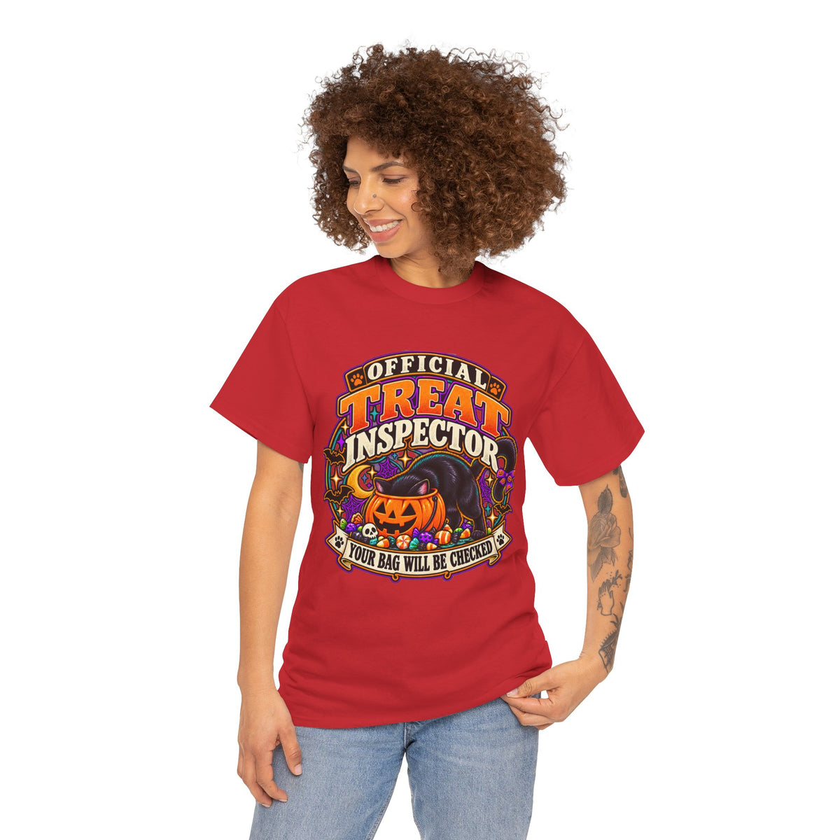 Halloween "Official Treat Inspector" T-Shirt — Funny Pumpkin Candy Patrol Tee
