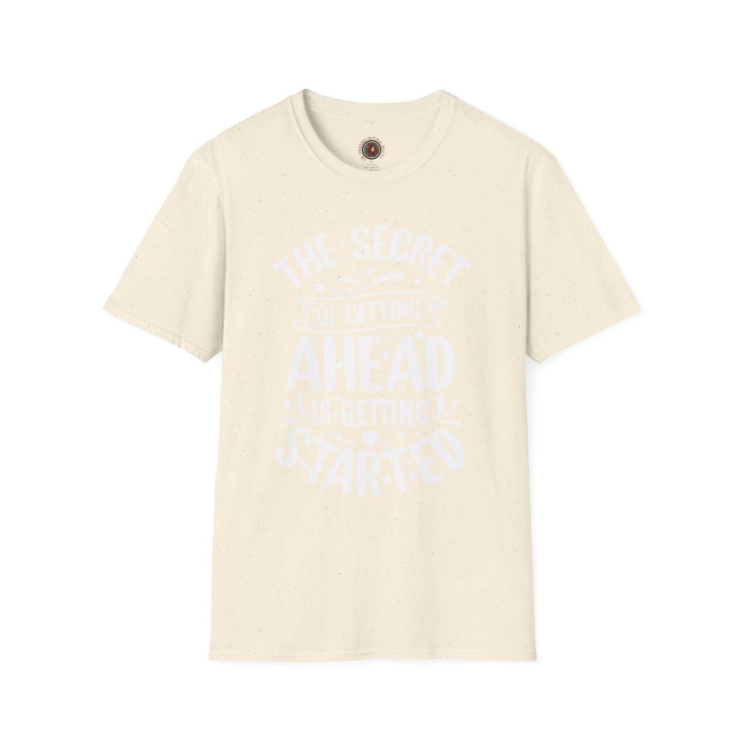 Inspirational Quote T-Shirt — "The Secret of Getting Ahead is Getting Started" Motivational Tee