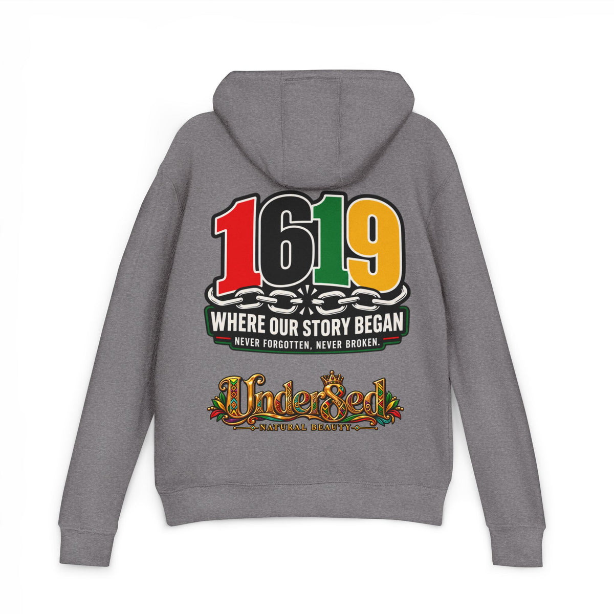 1619 Hoodie — "Where Our Story Began" Afrocentric History Pullover