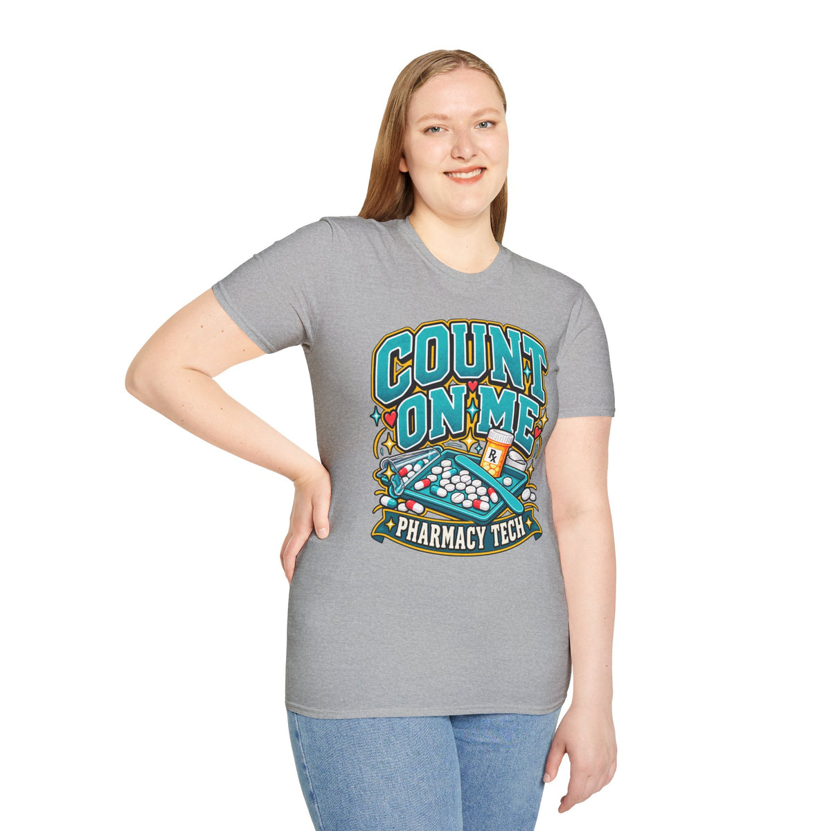 Count On Me Pharmacy Tech T‑Shirt — Funny Pharmacist Technician Shirt