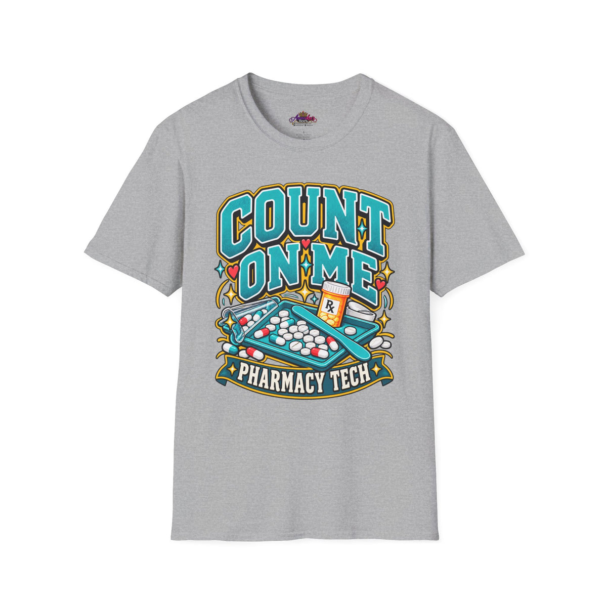 Count On Me Pharmacy Tech T‑Shirt — Funny Pharmacist Technician Shirt