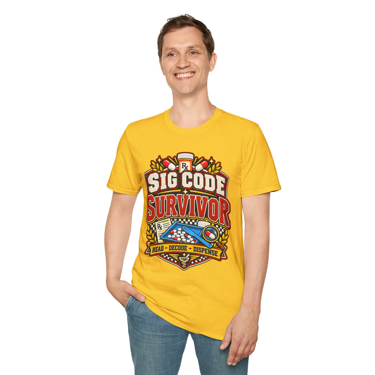 Funny Sig Code Survivor Pharmacy T-Shirt