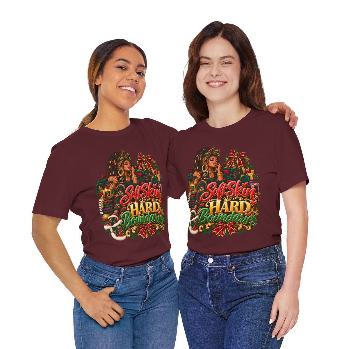 Soft Skin, Hard Boundaries T-Shirt — Empowering Black Woman Graphic Tee
