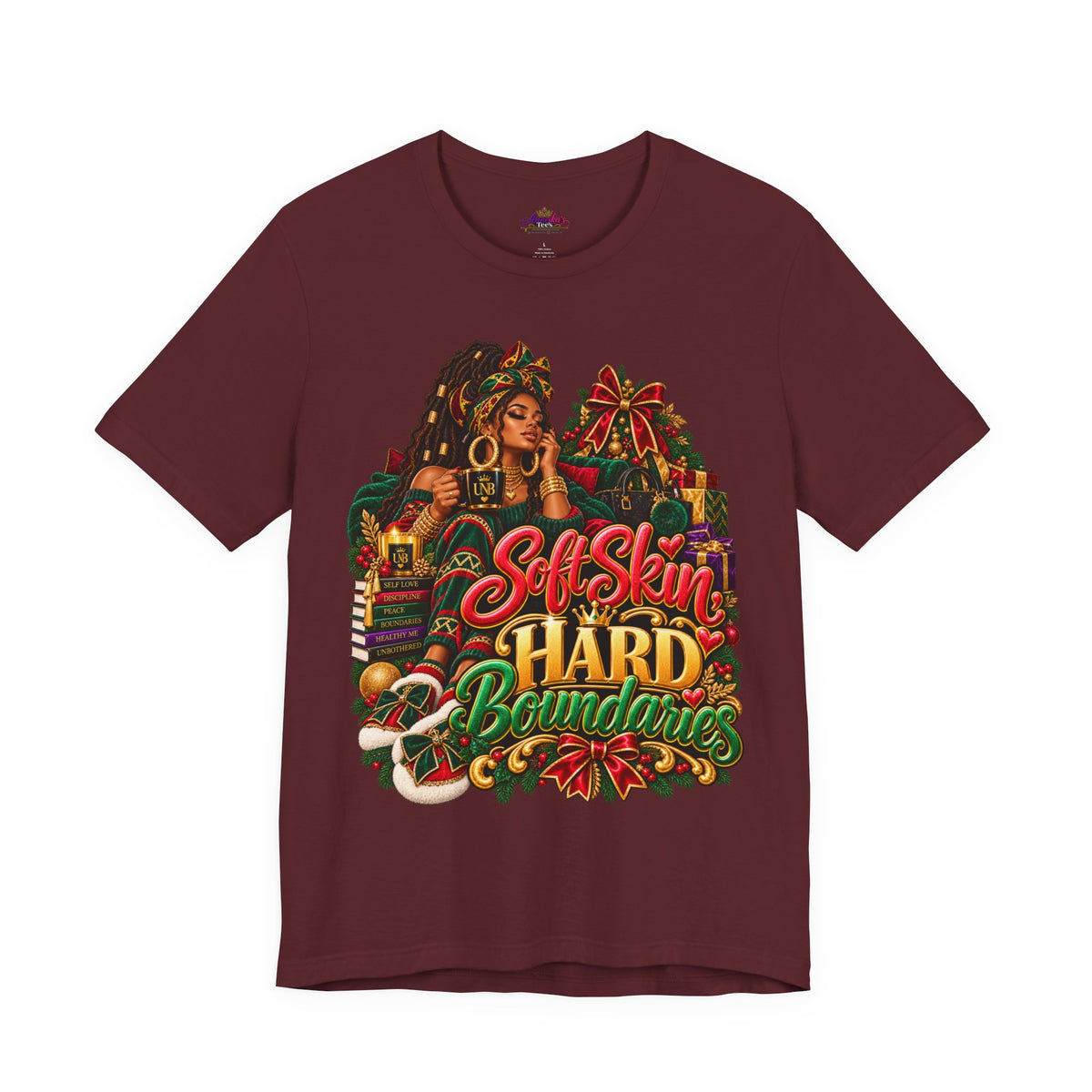 Soft Skin, Hard Boundaries T-Shirt — Empowering Black Woman Graphic Tee