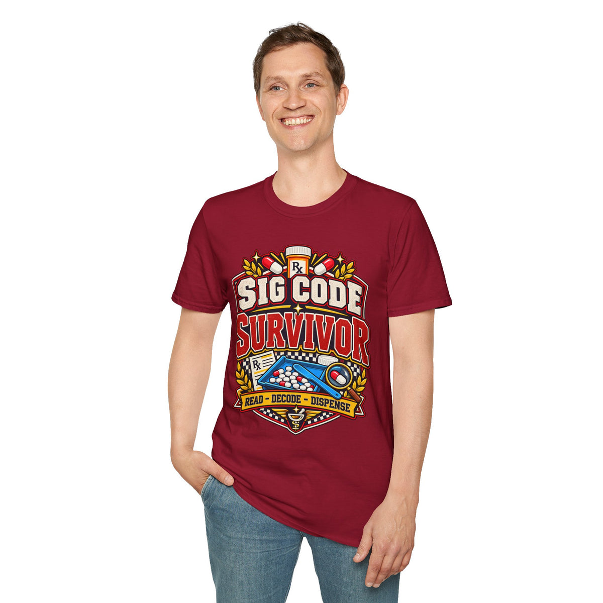 Funny Sig Code Survivor Pharmacy T-Shirt
