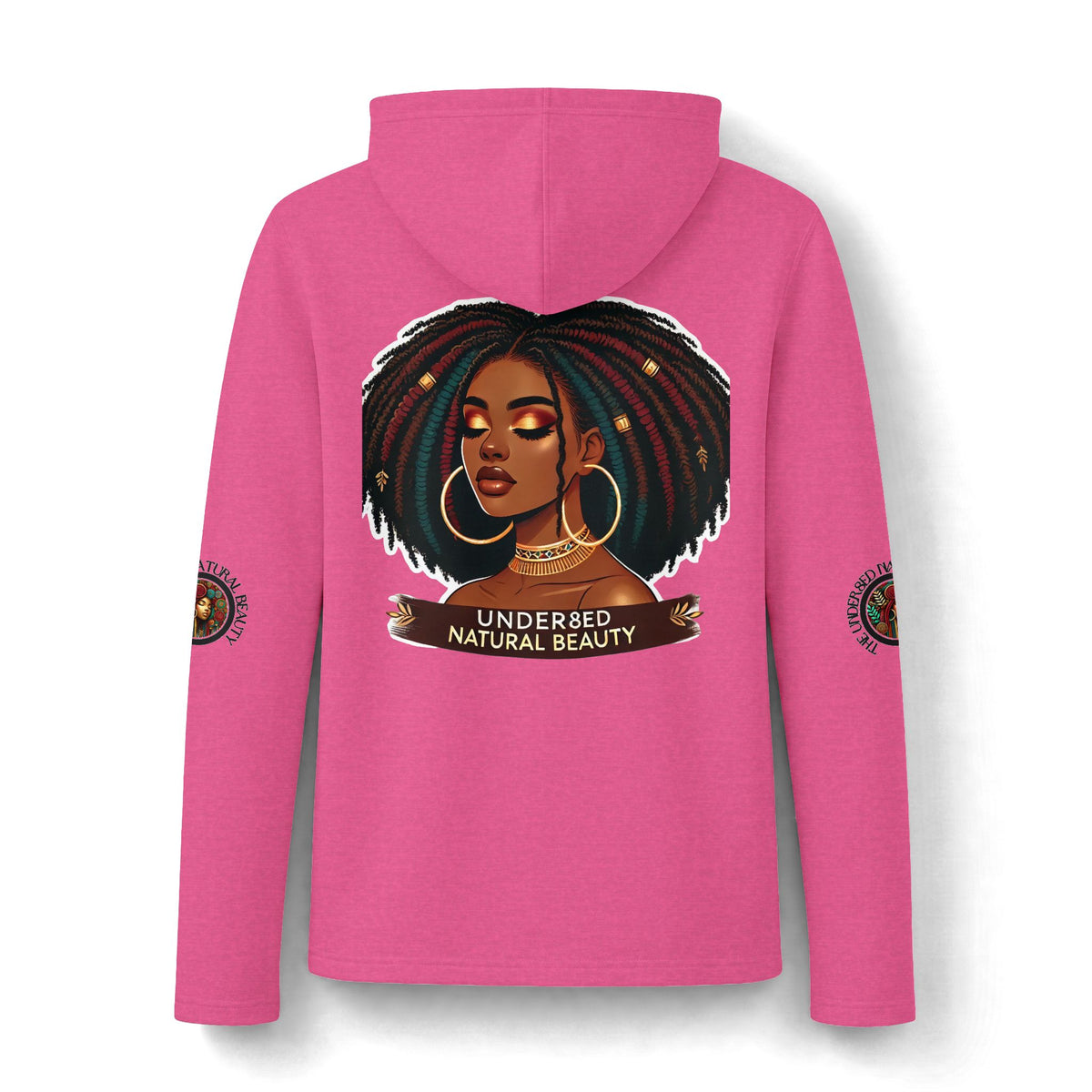 Natural Beauty Hoodie — 'Under Bed Natural Beauty' Afrocentric Long-Sleeve Hoodie