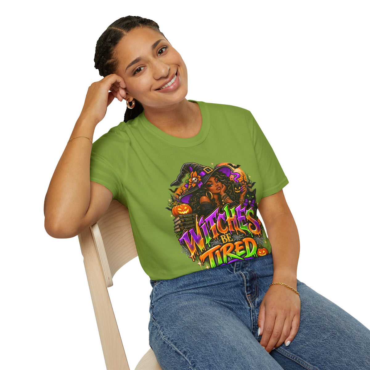 Witches Be Tired Halloween T-Shirt — Funny Witch Graphic Tee