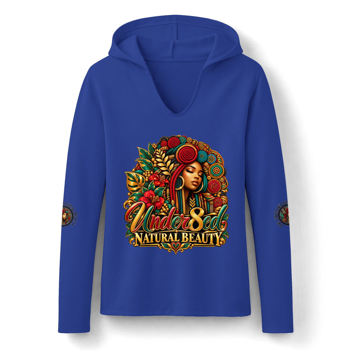 Natural Beauty Hoodie — 'Under Bed Natural Beauty' Afrocentric Long-Sleeve Hoodie