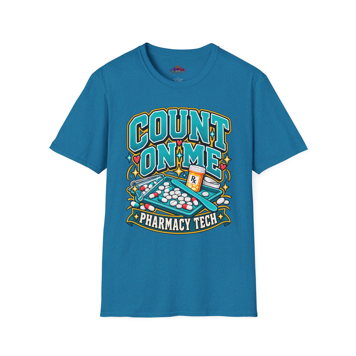 Count On Me Pharmacy Tech T‑Shirt — Funny Pharmacist Technician Shirt
