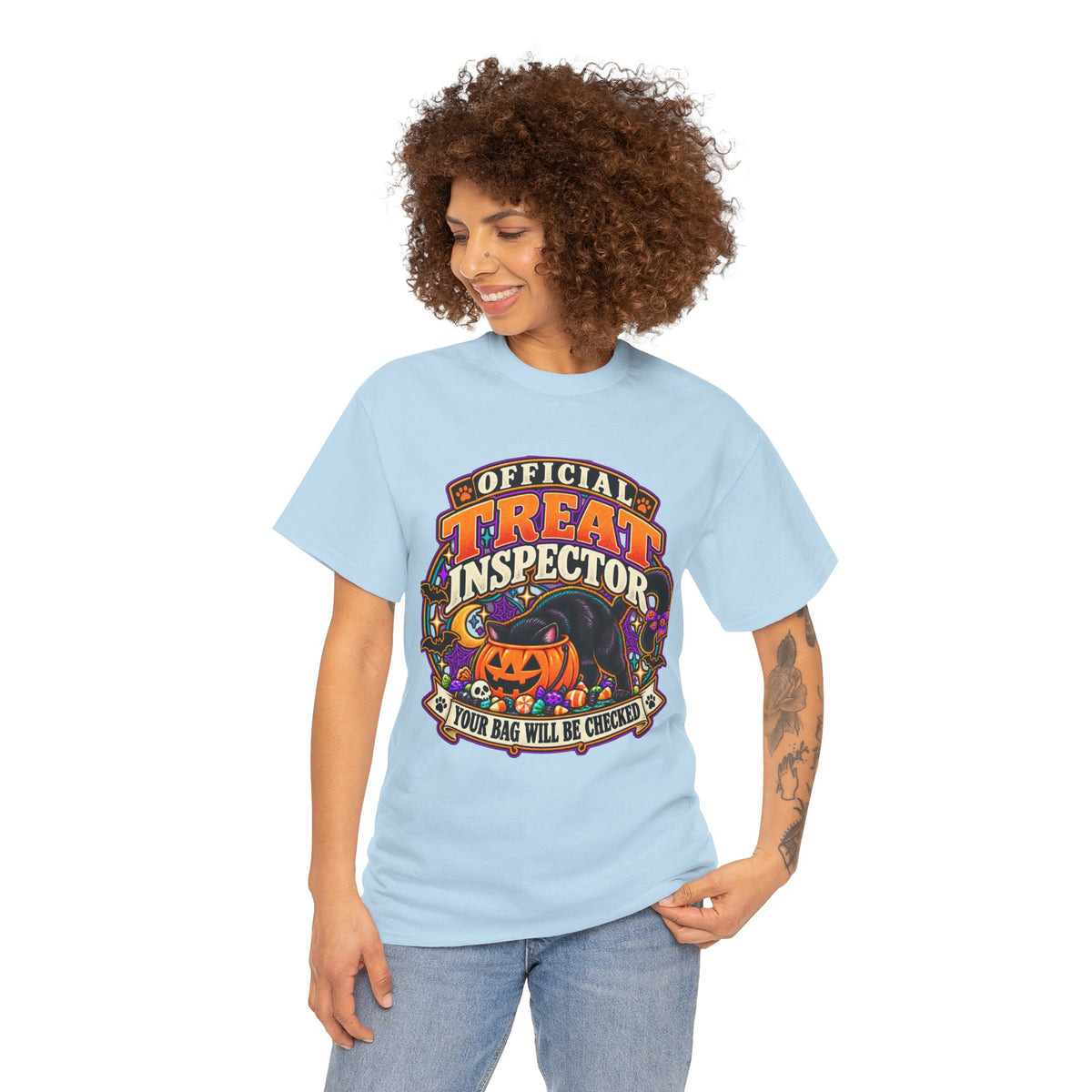 Halloween "Official Treat Inspector" T-Shirt — Funny Pumpkin Candy Patrol Tee