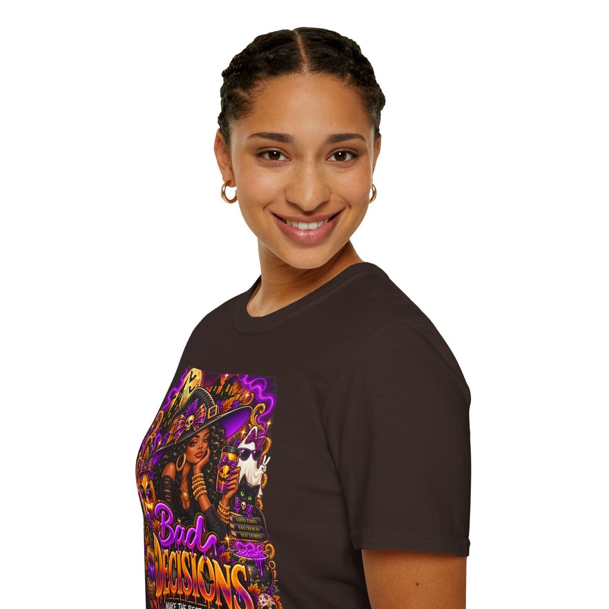Bad Decisions Halloween T-Shirt — Witch Party Graphic Tee