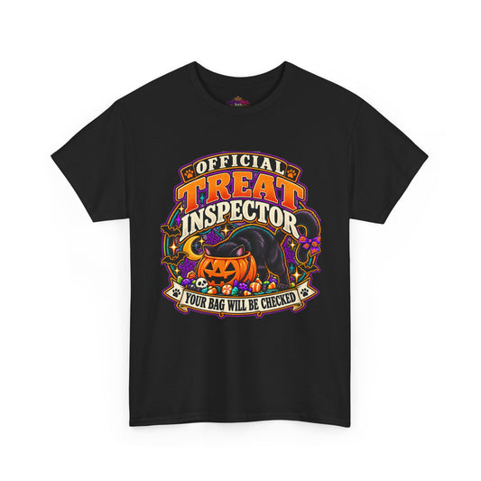 Halloween "Official Treat Inspector" T-Shirt — Funny Pumpkin Candy Patrol Tee