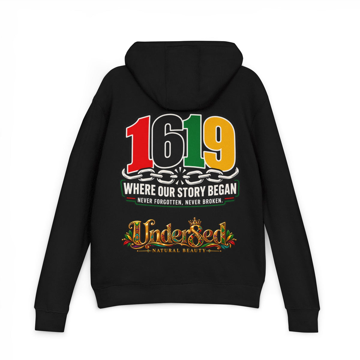 1619 Hoodie — "Where Our Story Began" Afrocentric History Pullover