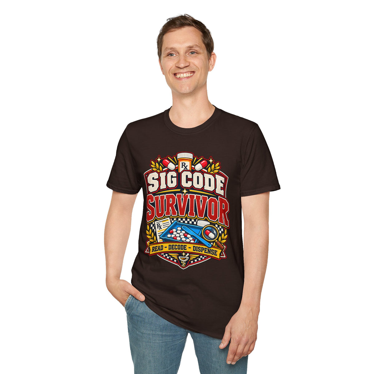 Funny Sig Code Survivor Pharmacy T-Shirt