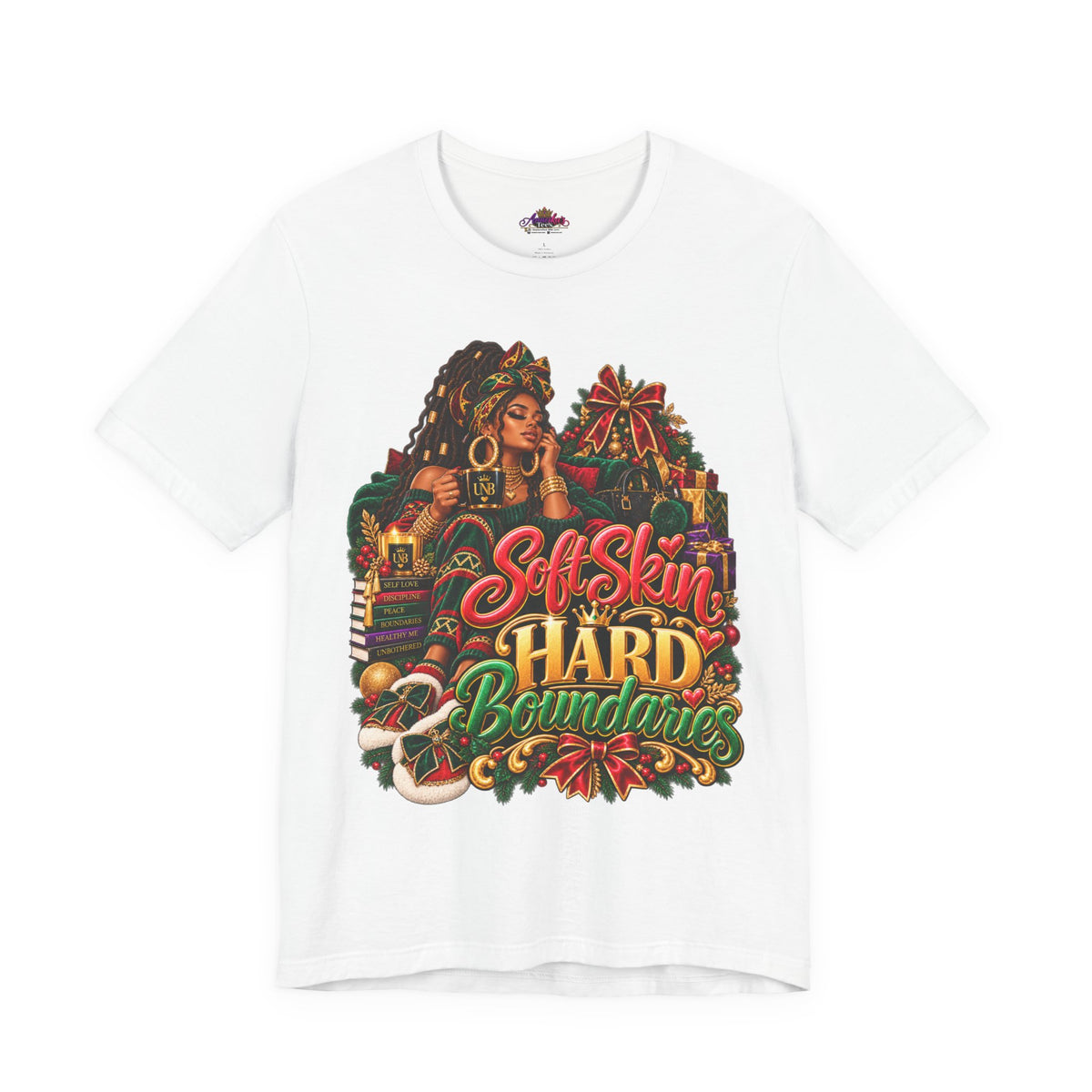 Soft Skin, Hard Boundaries T-Shirt — Empowering Black Woman Graphic Tee