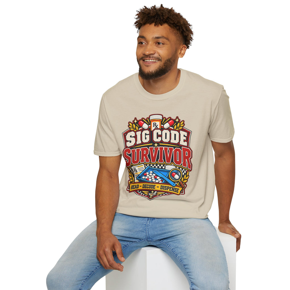 Funny Sig Code Survivor Pharmacy T-Shirt