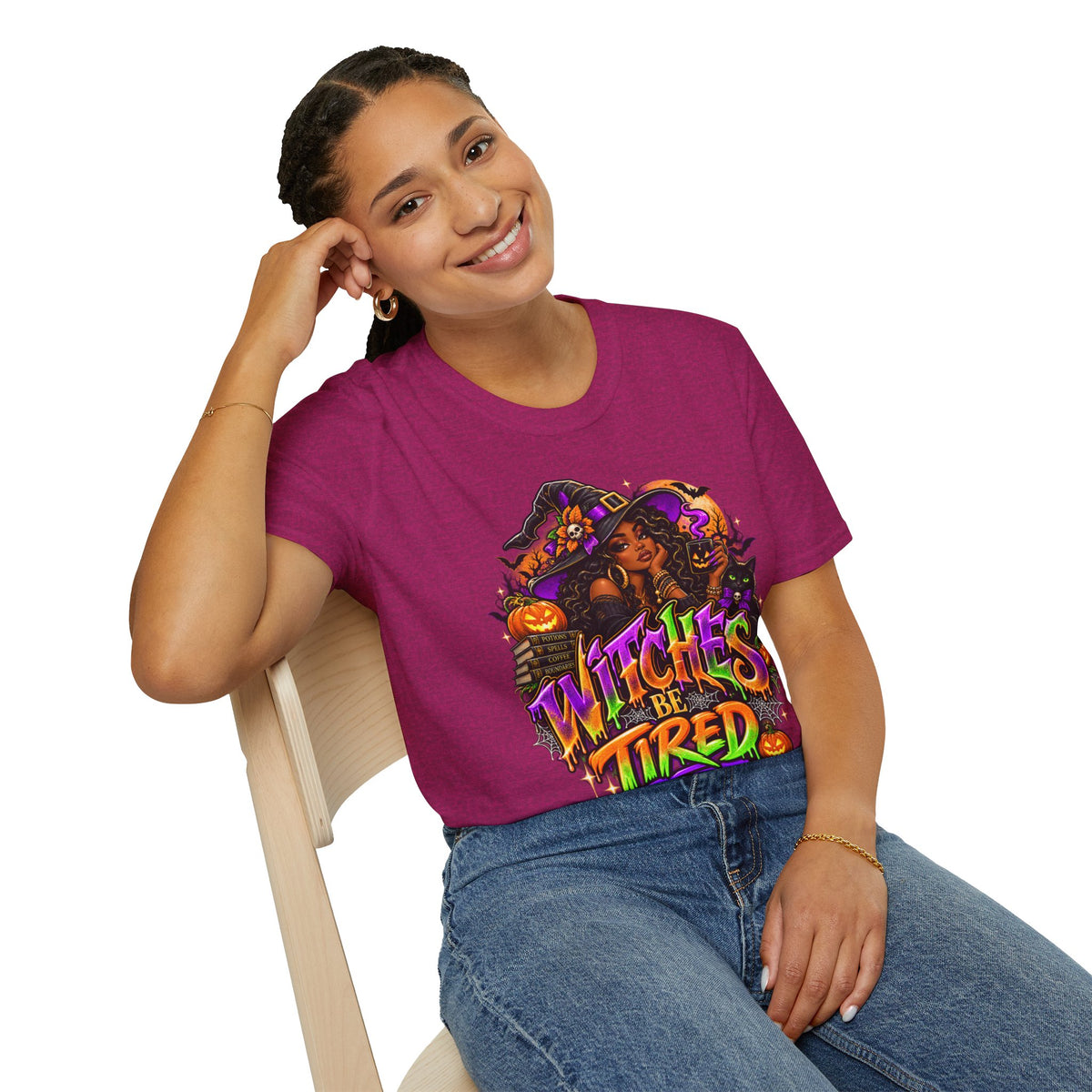Witches Be Tired Halloween T-Shirt — Funny Witch Graphic Tee