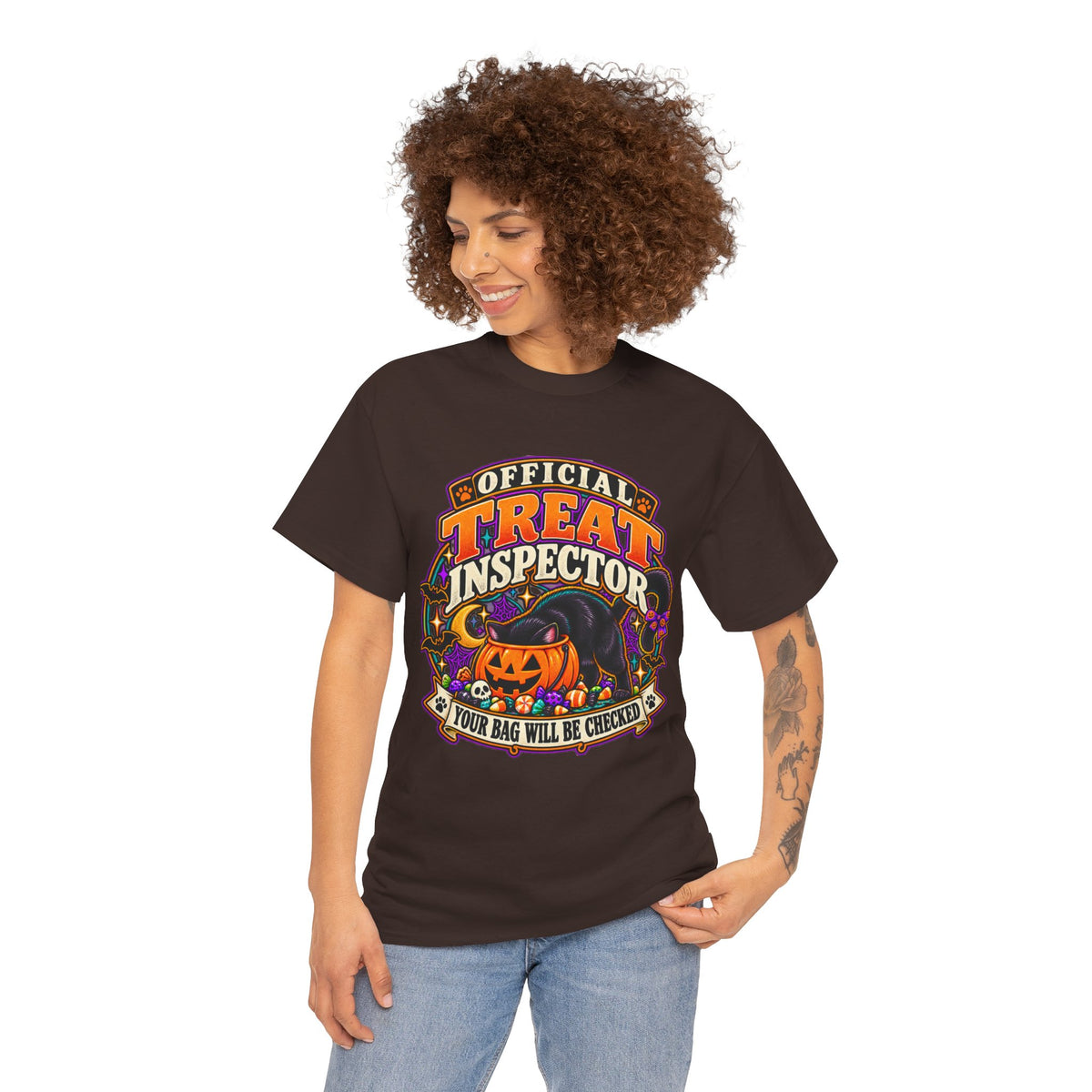 Halloween "Official Treat Inspector" T-Shirt — Funny Pumpkin Candy Patrol Tee