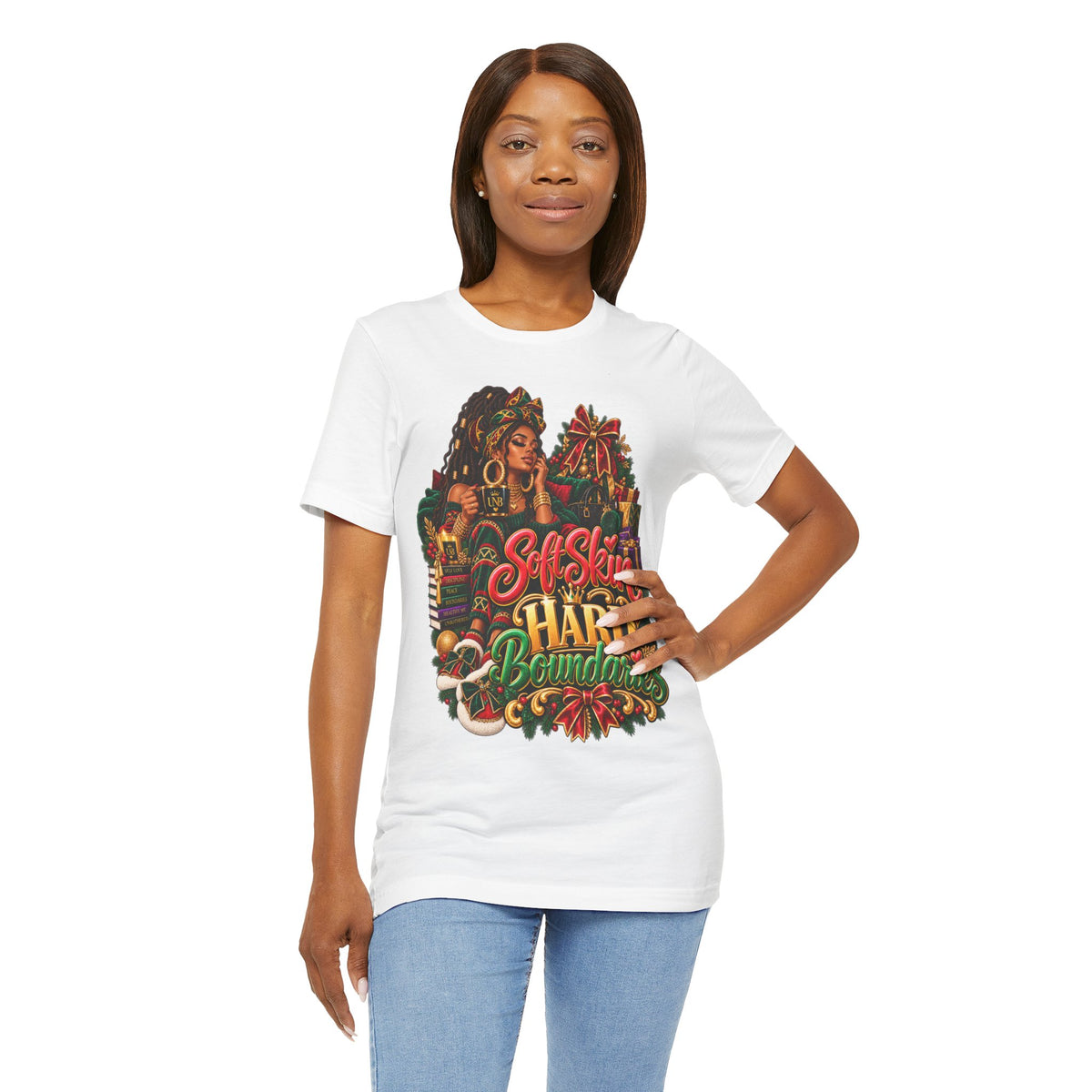 Soft Skin, Hard Boundaries T-Shirt — Empowering Black Woman Graphic Tee