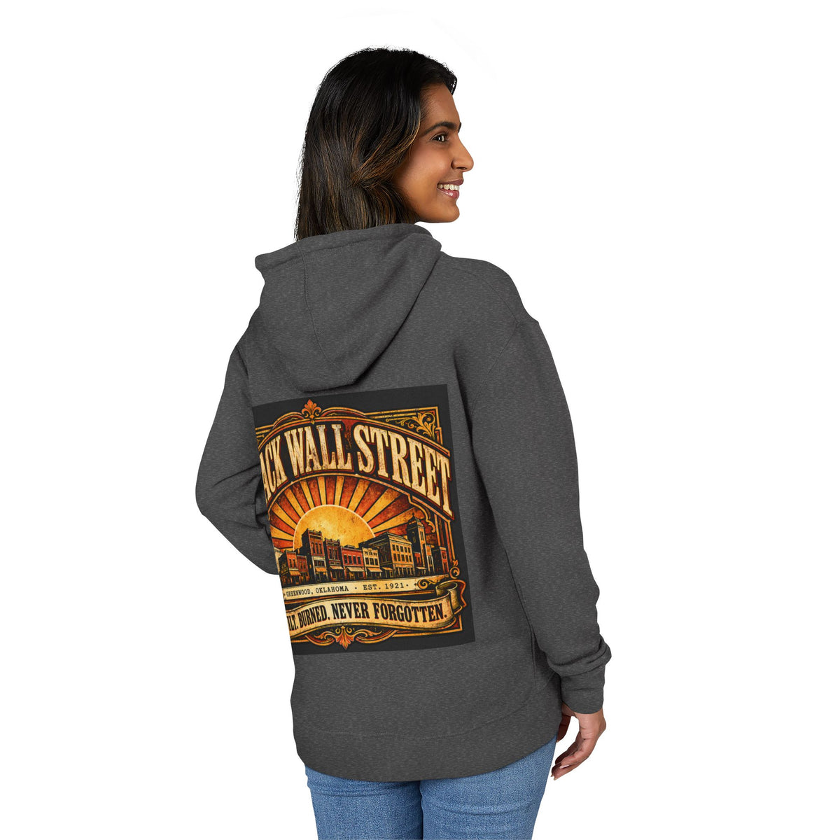 Black Wall Street Greenwood 1921 Hoodie — Built, Burned, Never Forgotten