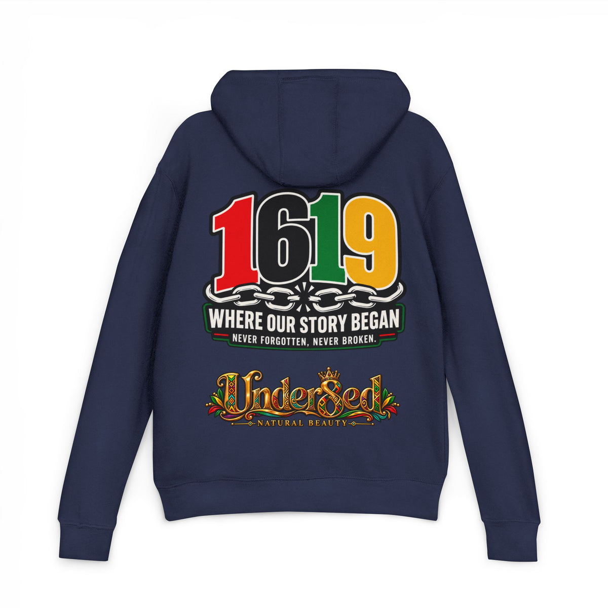 1619 Hoodie — "Where Our Story Began" Afrocentric History Pullover