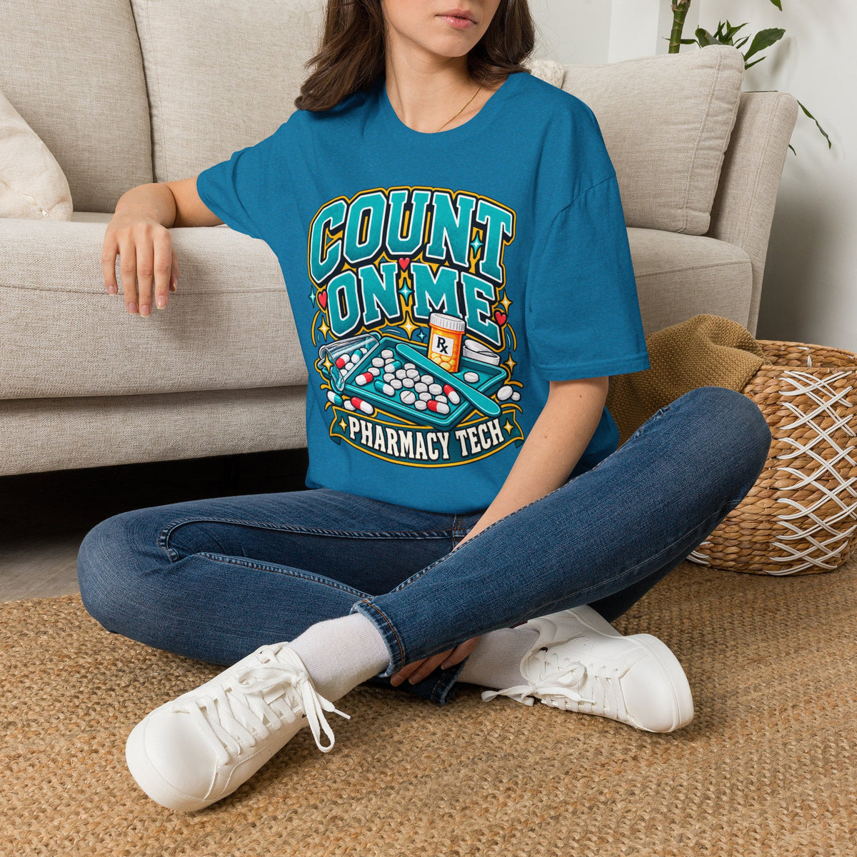 Count On Me Pharmacy Tech T‑Shirt — Funny Pharmacist Technician Shirt