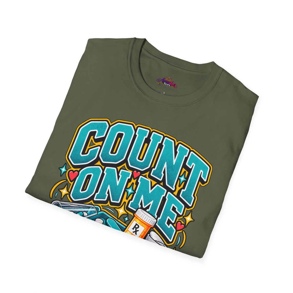 Count On Me Pharmacy Tech T‑Shirt — Funny Pharmacist Technician Shirt