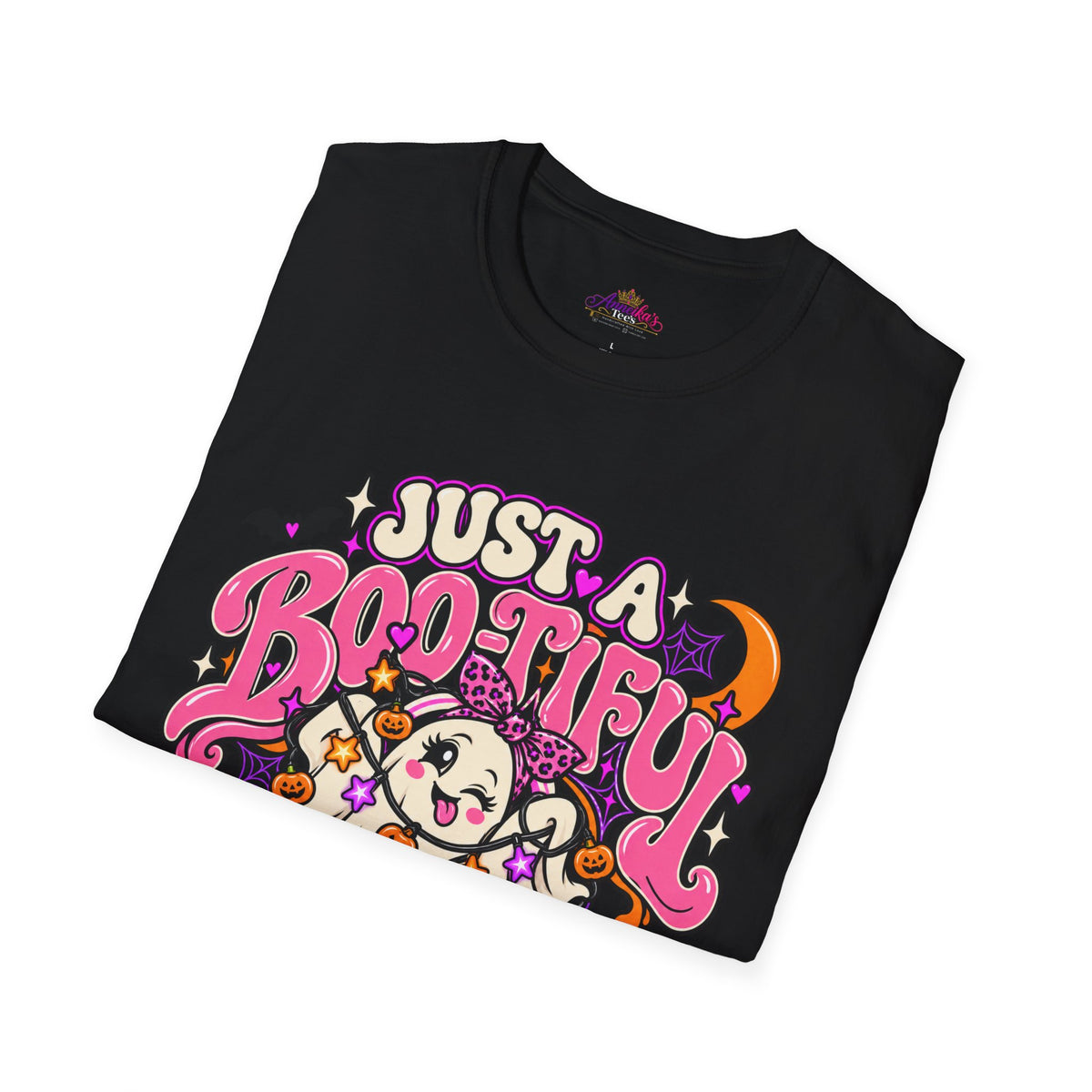 Just a Boo-tiful Mess T-Shirt — Cute Halloween Ghost Graphic Tee