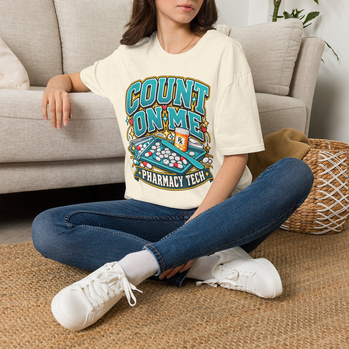 Count On Me Pharmacy Tech T‑Shirt — Funny Pharmacist Technician Shirt