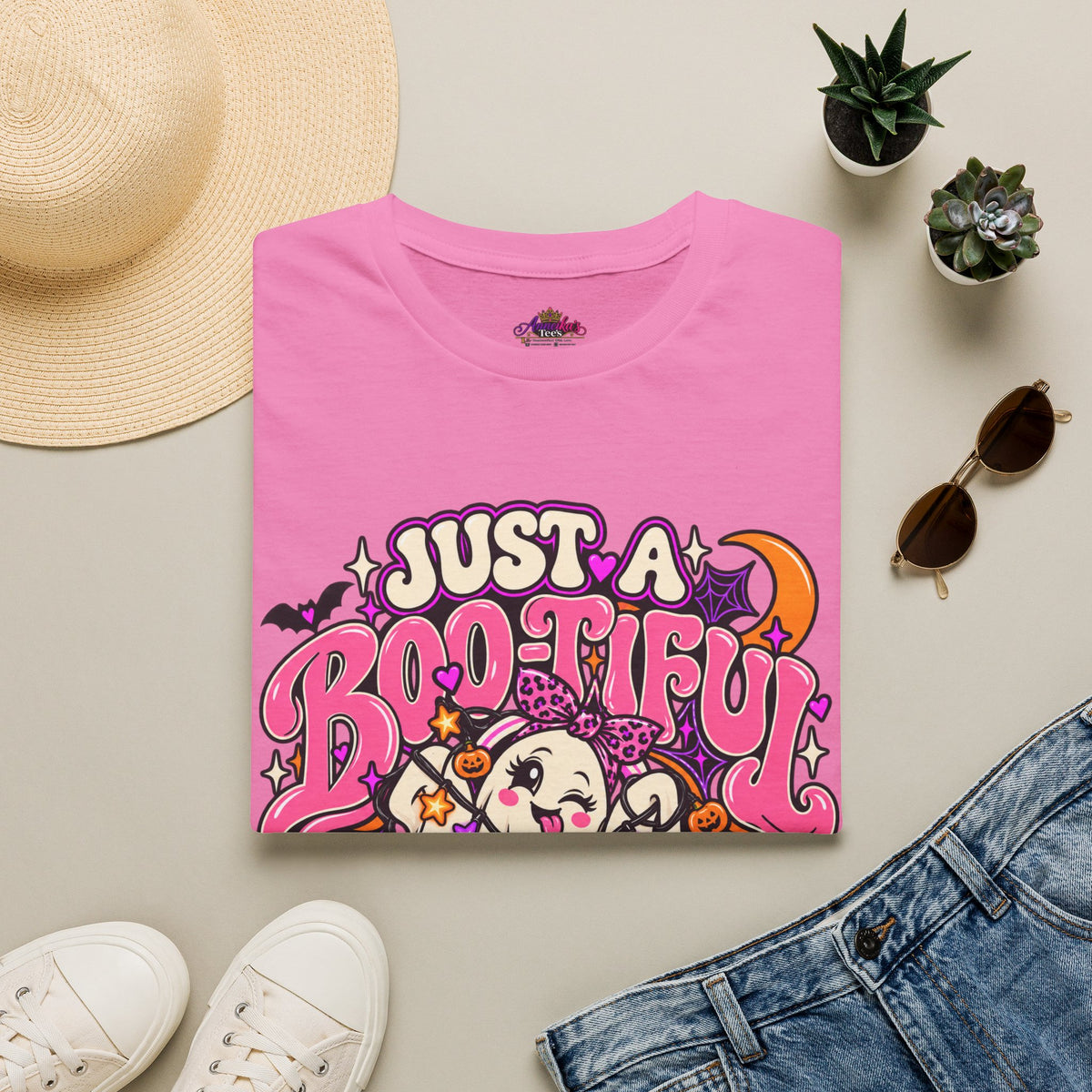 Just a Boo-tiful Mess T-Shirt — Cute Halloween Ghost Graphic Tee