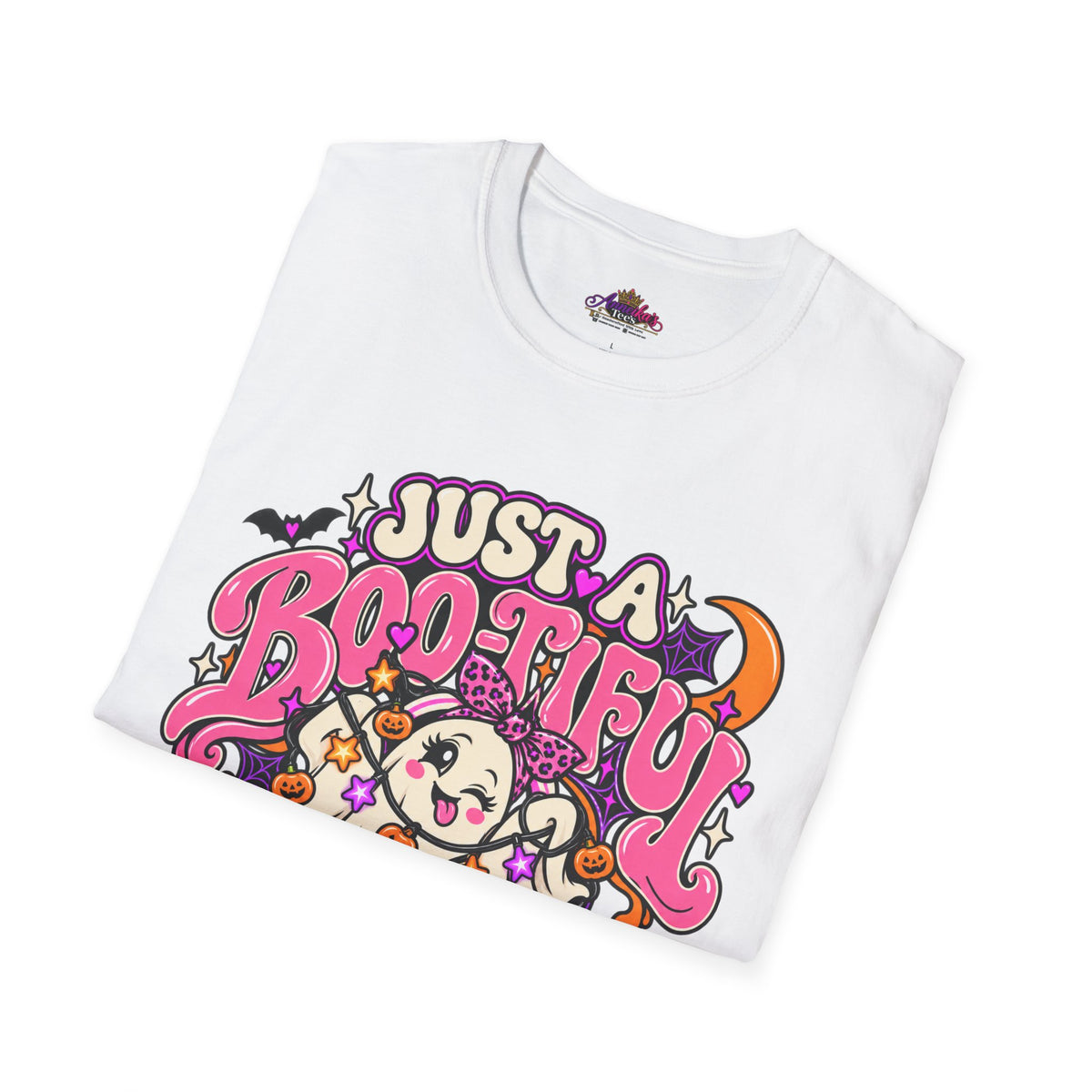 Just a Boo-tiful Mess T-Shirt — Cute Halloween Ghost Graphic Tee